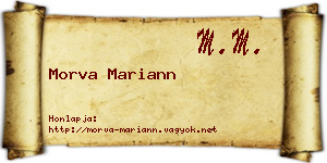 Morva Mariann névjegykártya